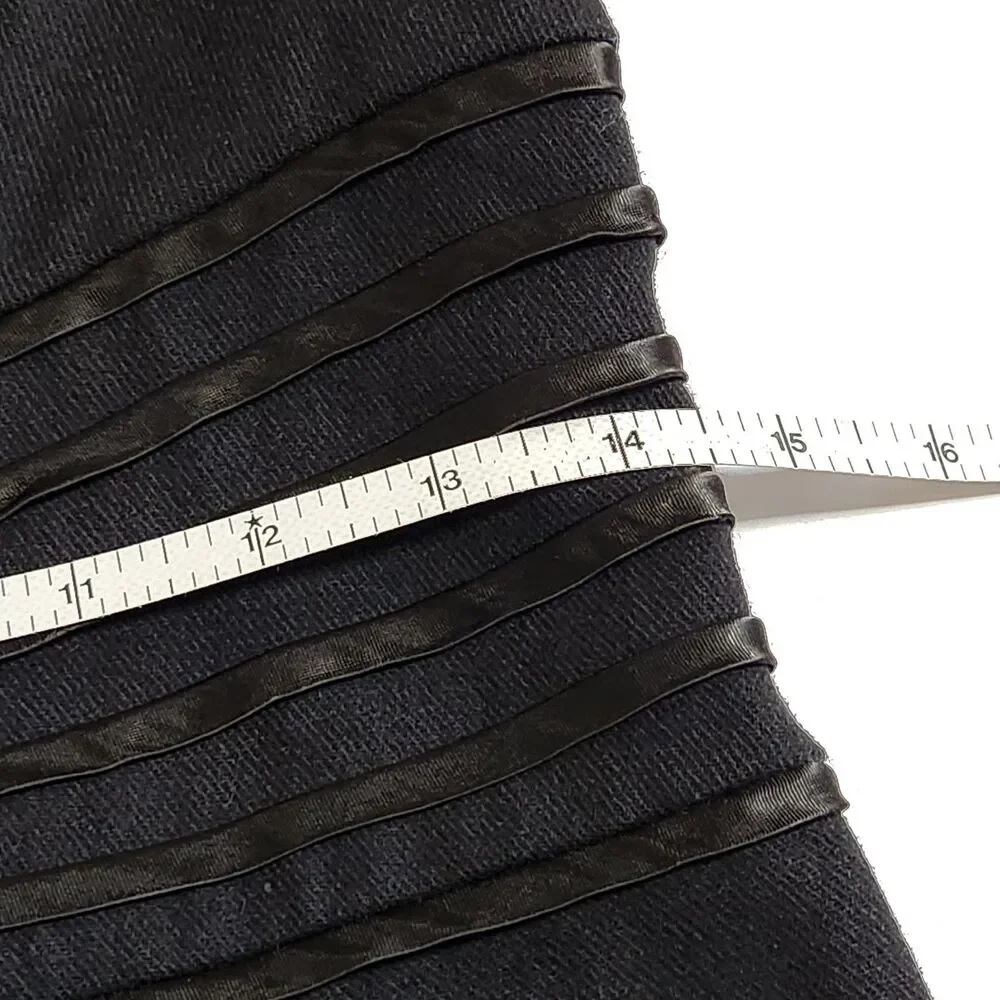 Banana Republic Black Wool Blend Sleeveless Sheath Dress Women's 6 Quiet Luxury